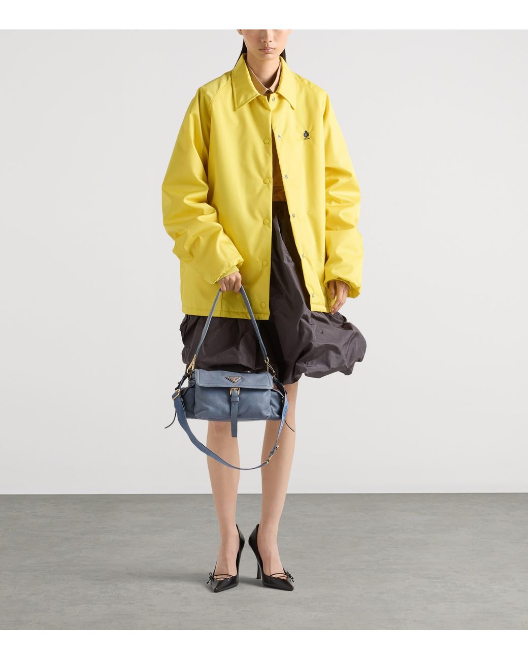 Prada Blue Medium Lambskin Explore Shoulder Bag