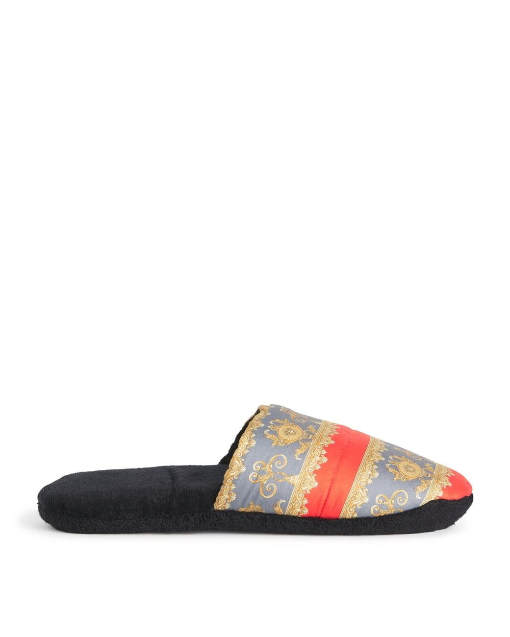Versace Multicolor Terry Cotton Baroque Slippers