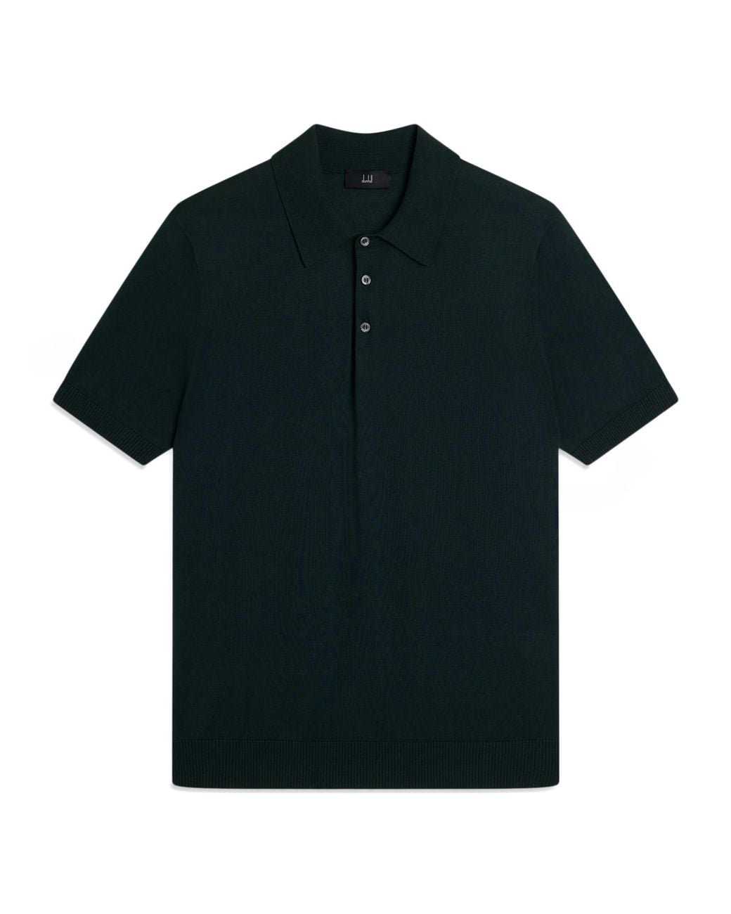 Dunhill Green Cotton-Mulberry Silk Polo Shirt for men