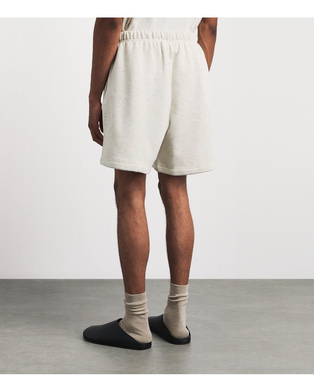 Fear Of God White Classic Script Logo Shorts for men