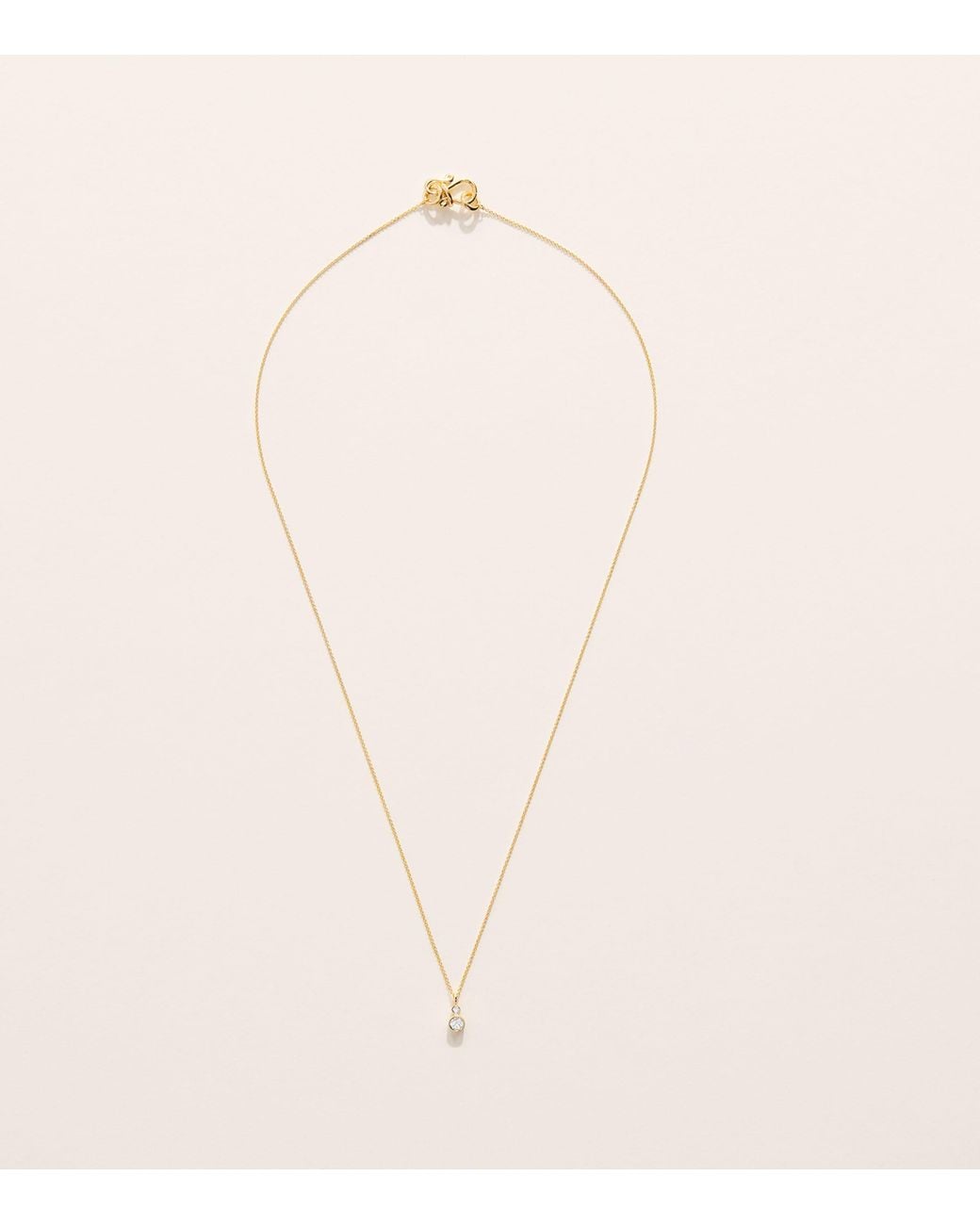 Sophie Bille Brahe Natural And Diamond Lou Simple Necklace