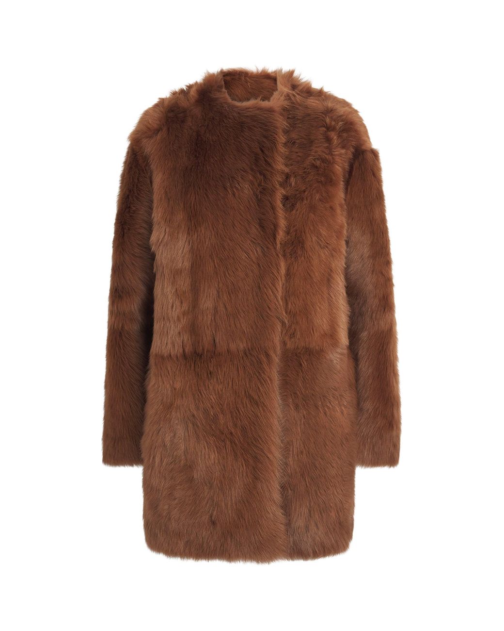 Totême Brown Shearling Short Coat
