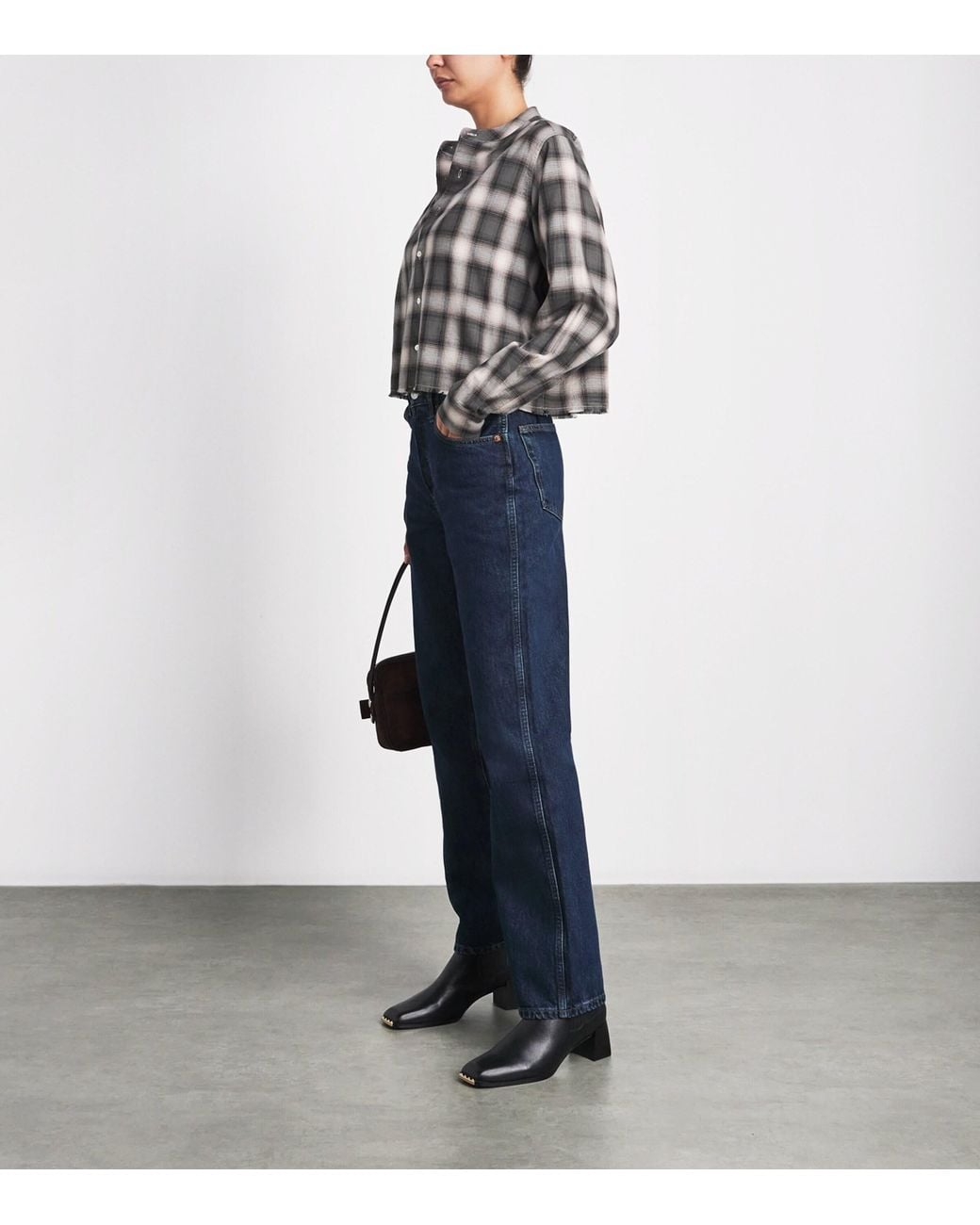Re/done Blue Organic Cotton Loose High-Rise Jeans