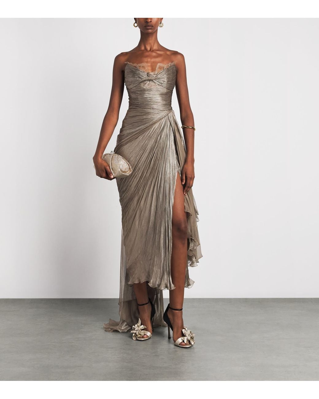 Maria Lucia Hohan Brown Silk Jolie Gown