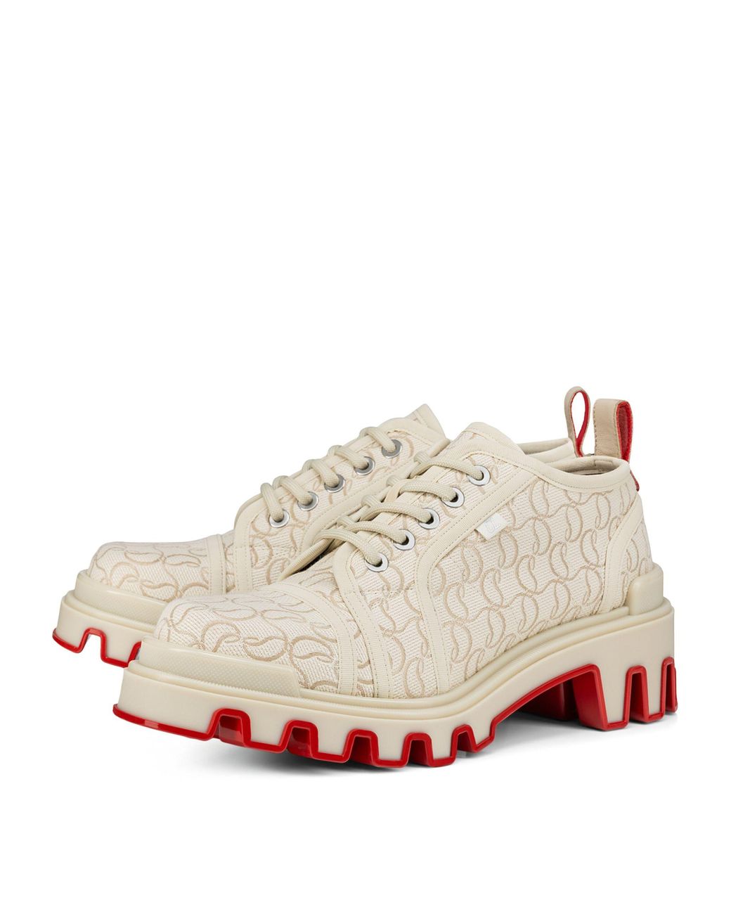 Christian Louboutin Panamic Dune Flat Jacquard Derby Shoes in
