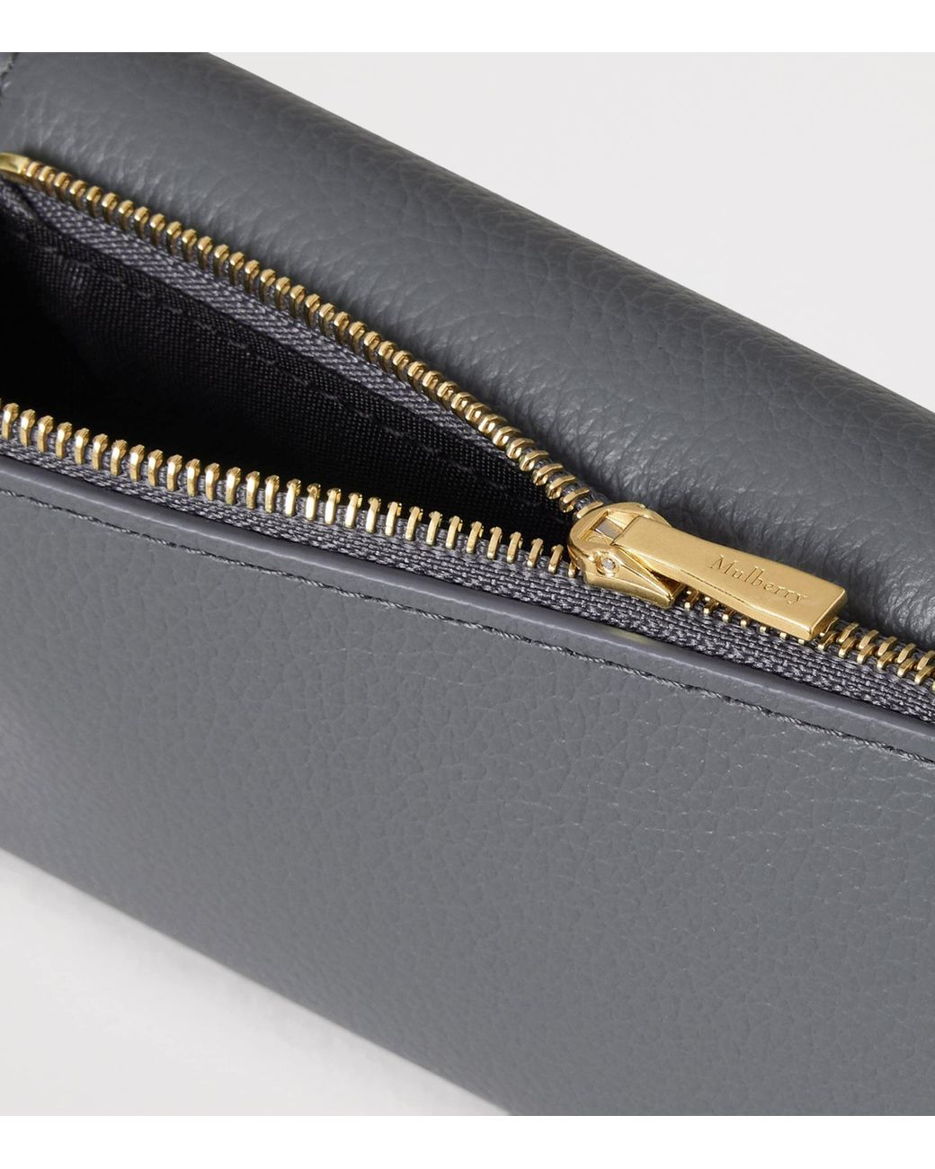 Mulberry Gray Leather Folded Wallet