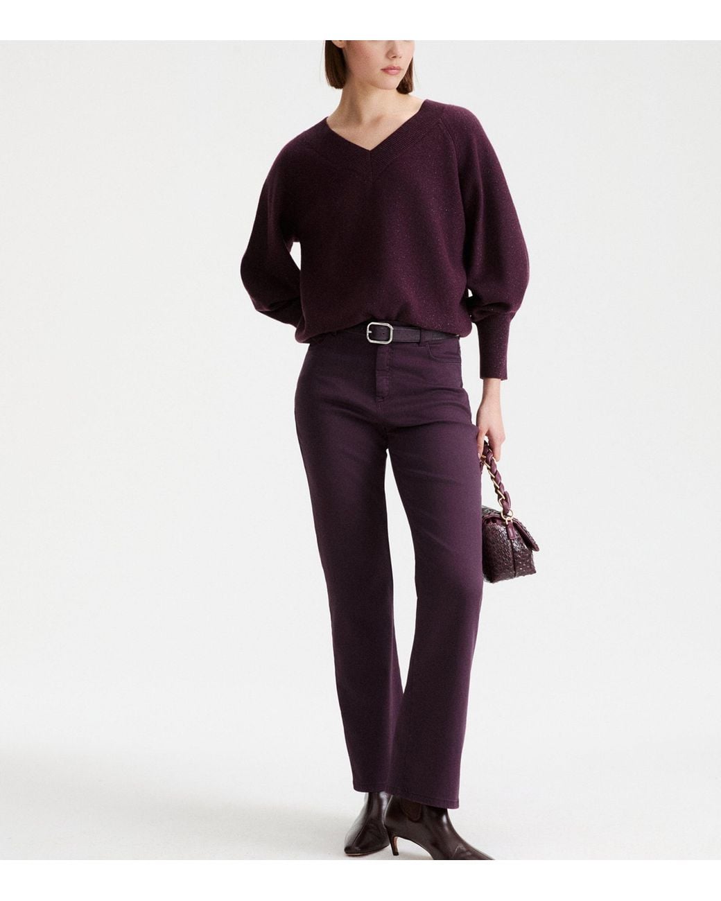 Marella Purple Straight Jeans