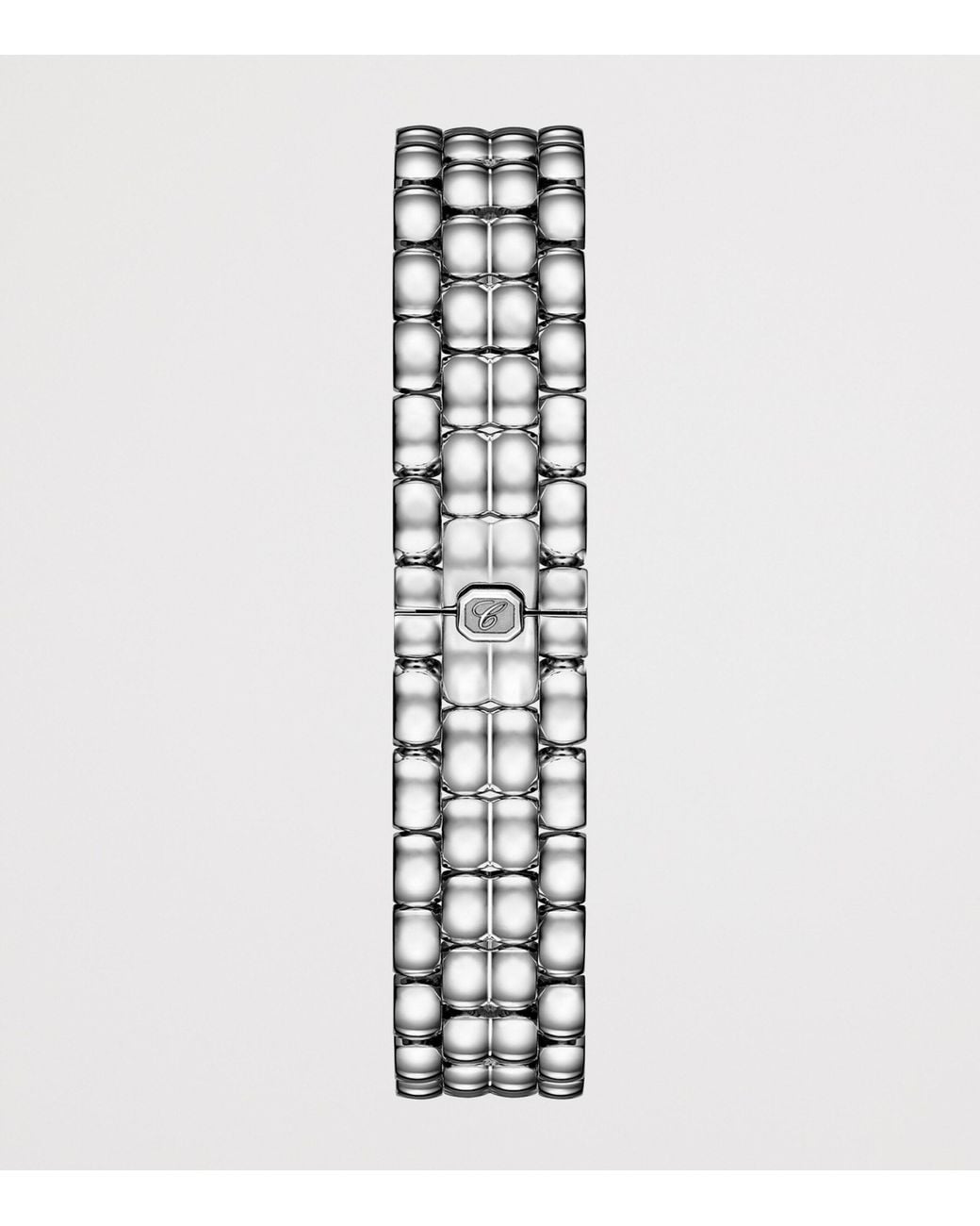 Chopard White Stainless Steel And Diamond Happy Sport Watch
