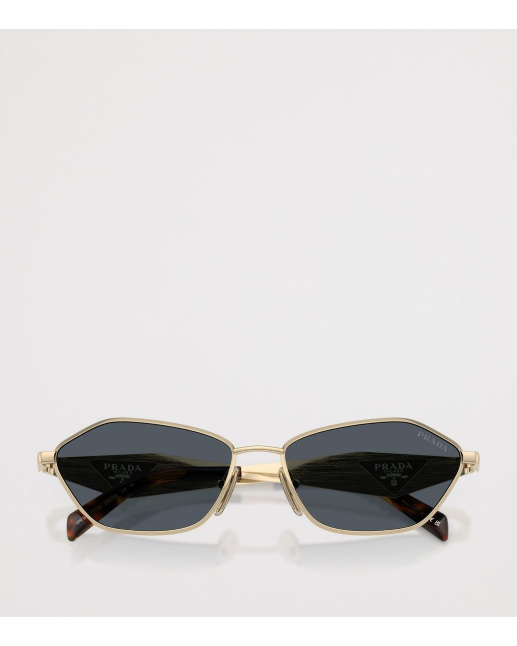 Prada Blue Metal Irregular Sunglasses