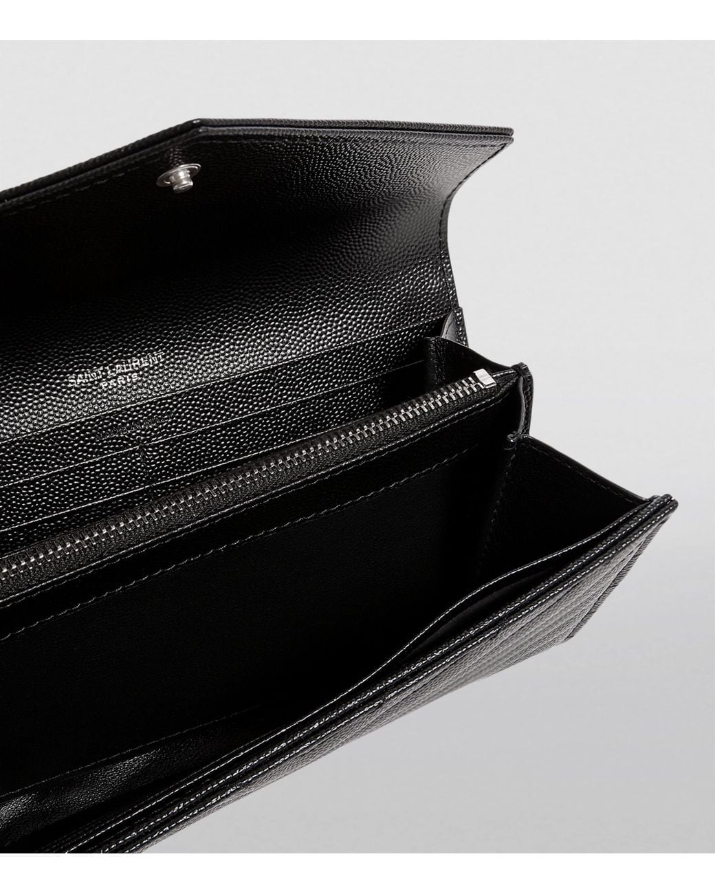 Saint Laurent Black Monogram Matelassé Large Flap Wallet