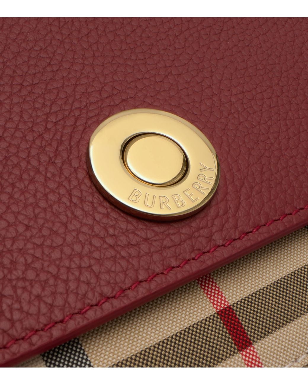Burberry Purple Leather Note Cross-Body Bag