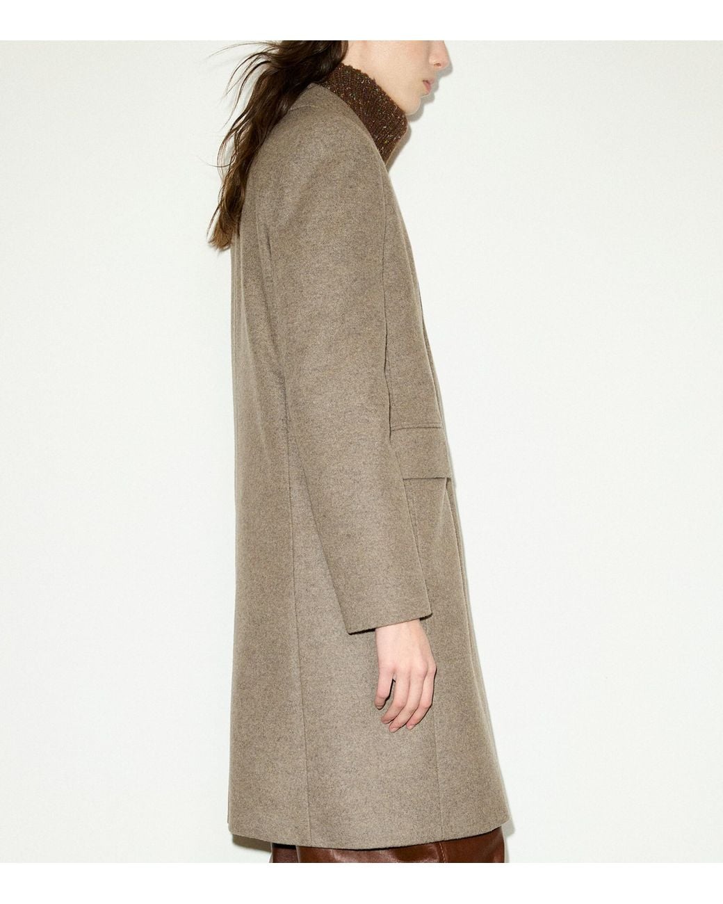 MAX&Co. Gray Virgin Wool-Blend Coat
