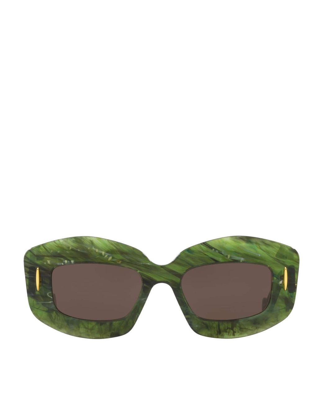 Loewe Green Chunky Anagram Sunglasses
