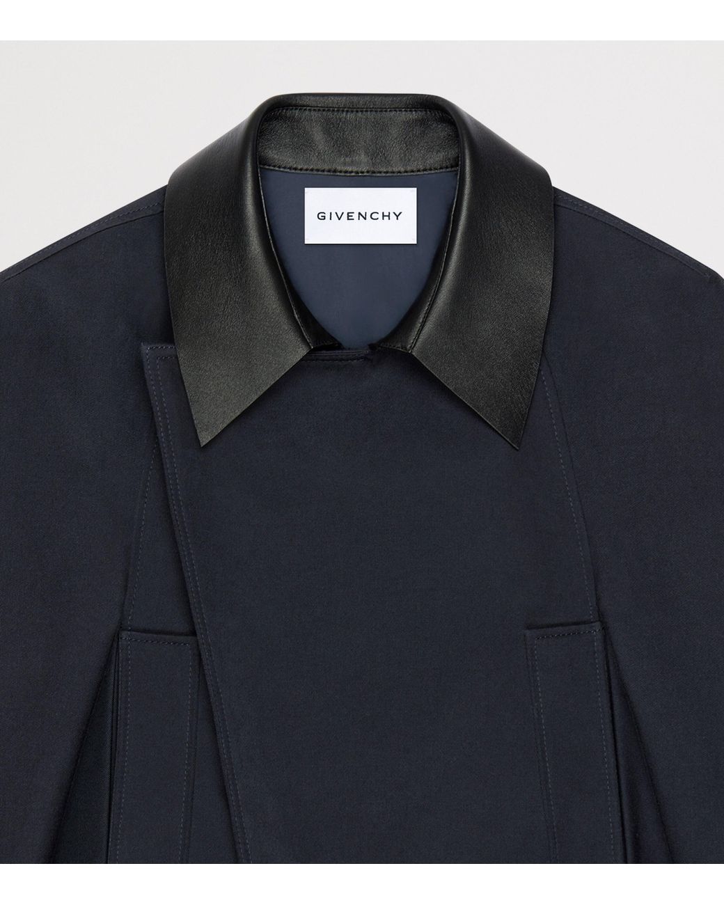 Givenchy Blue Cotton-Wool Cropped Jacket