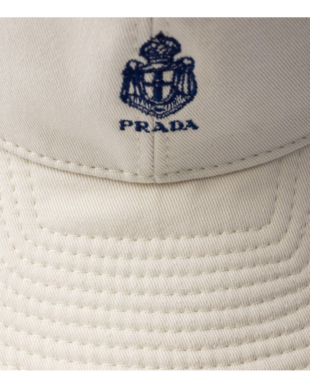 Prada Natural Cotton Old Gabardine Baseball Cap for men