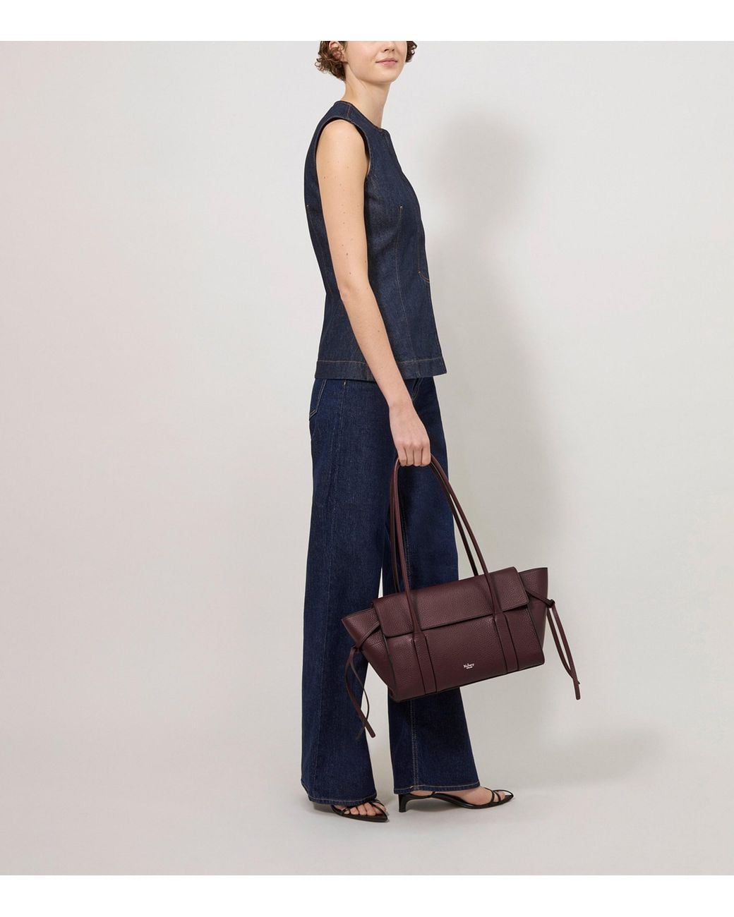 Mulberry Purple Small Leather Soft Bayswater Shoulder Bag
