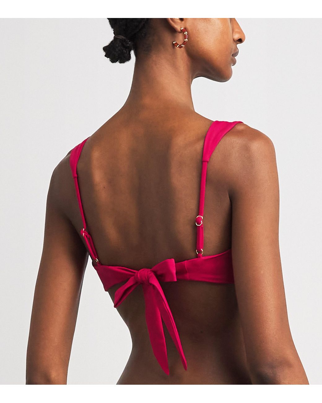 Away That Day Pink Cannes Bikini Top