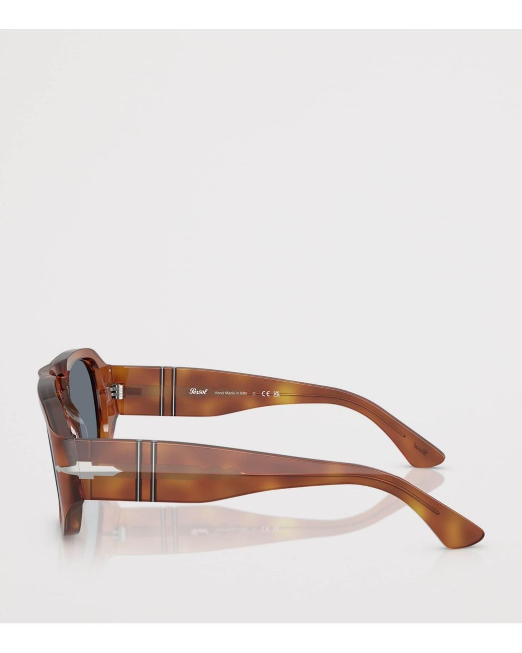 Persol Gray Acetate Vincent Pilot Sunglasses