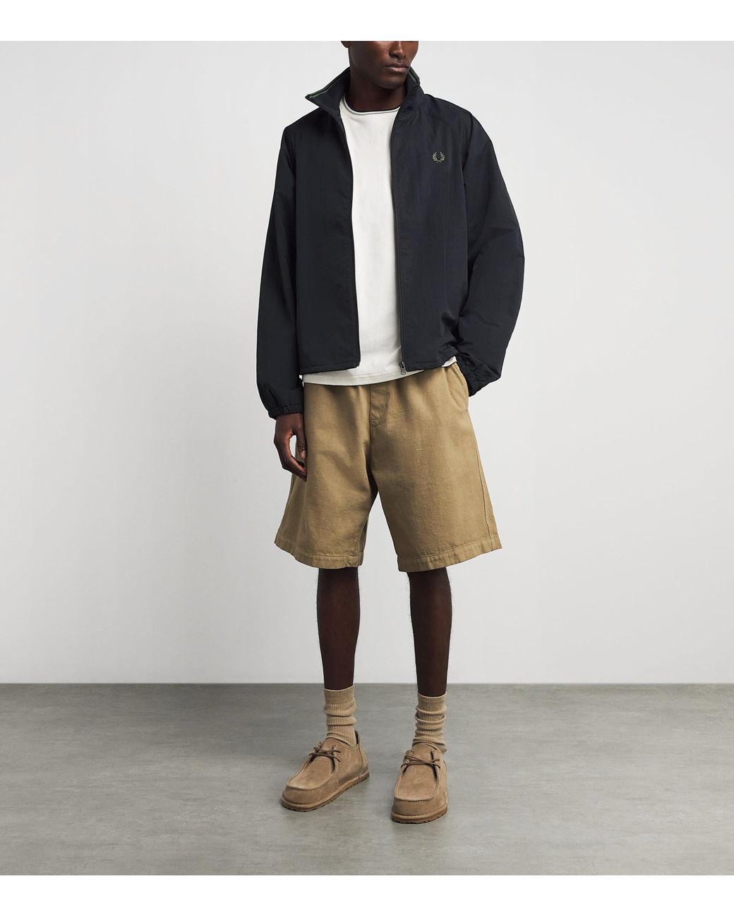 Fred Perry Blue Taslan Oversized Shell Jacket for men