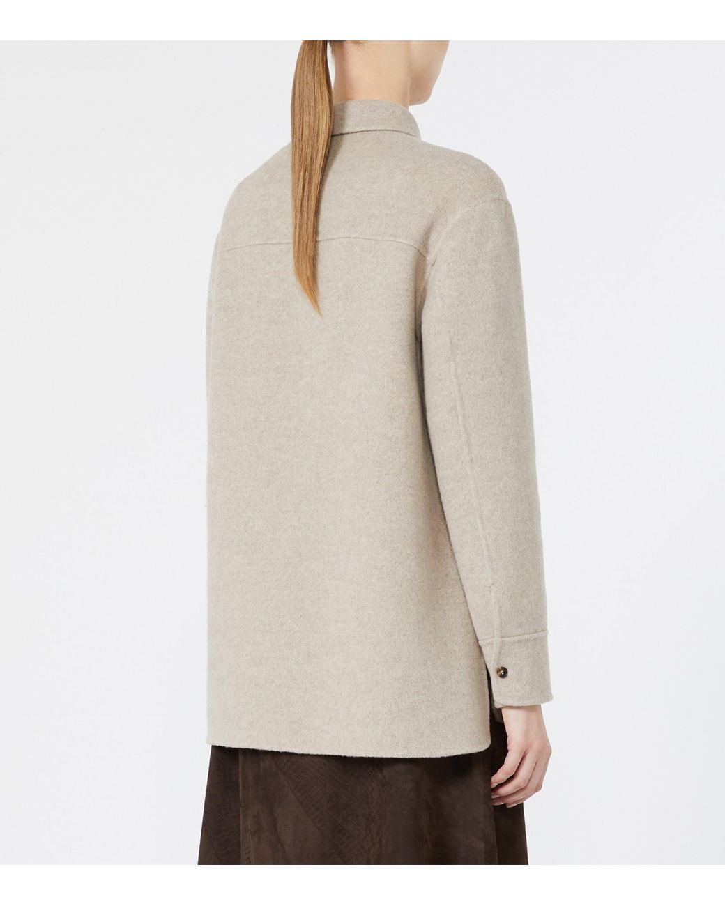 Max Mara White Wool-Cashmere Overshirt