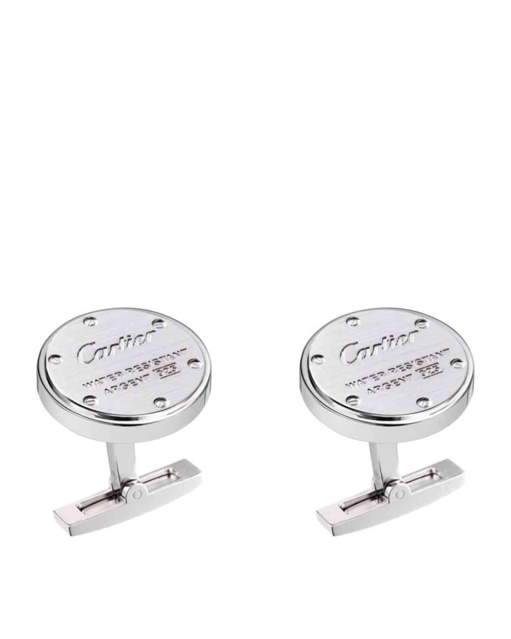 Cartier Metallic Water Resistant Décor Cufflinks for men
