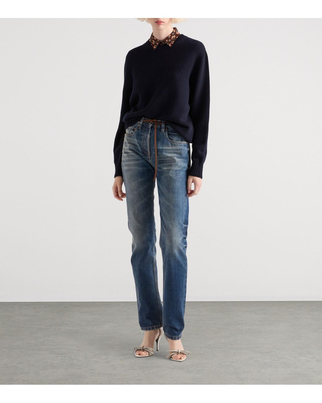 Prada Blue Wool-Cashmere Sweatshirt