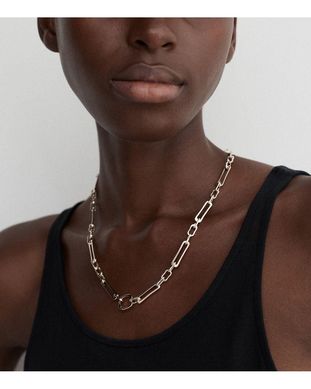 Monica Vinader Metallic Sterling Alta Duo Necklace