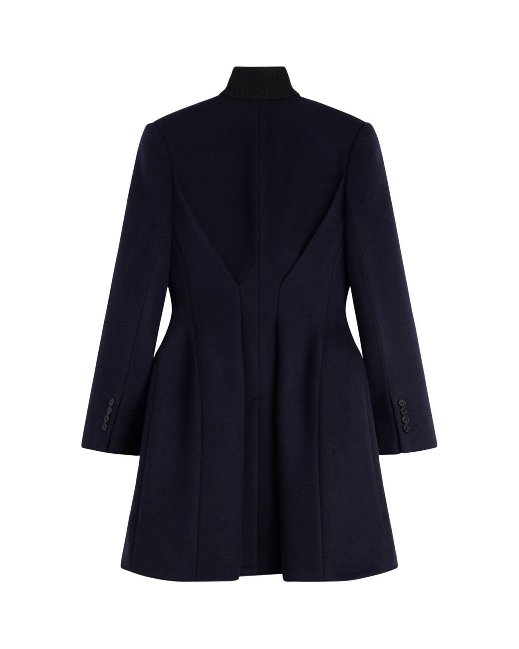 Givenchy Blue Wool-Cashmere Peplum Coat