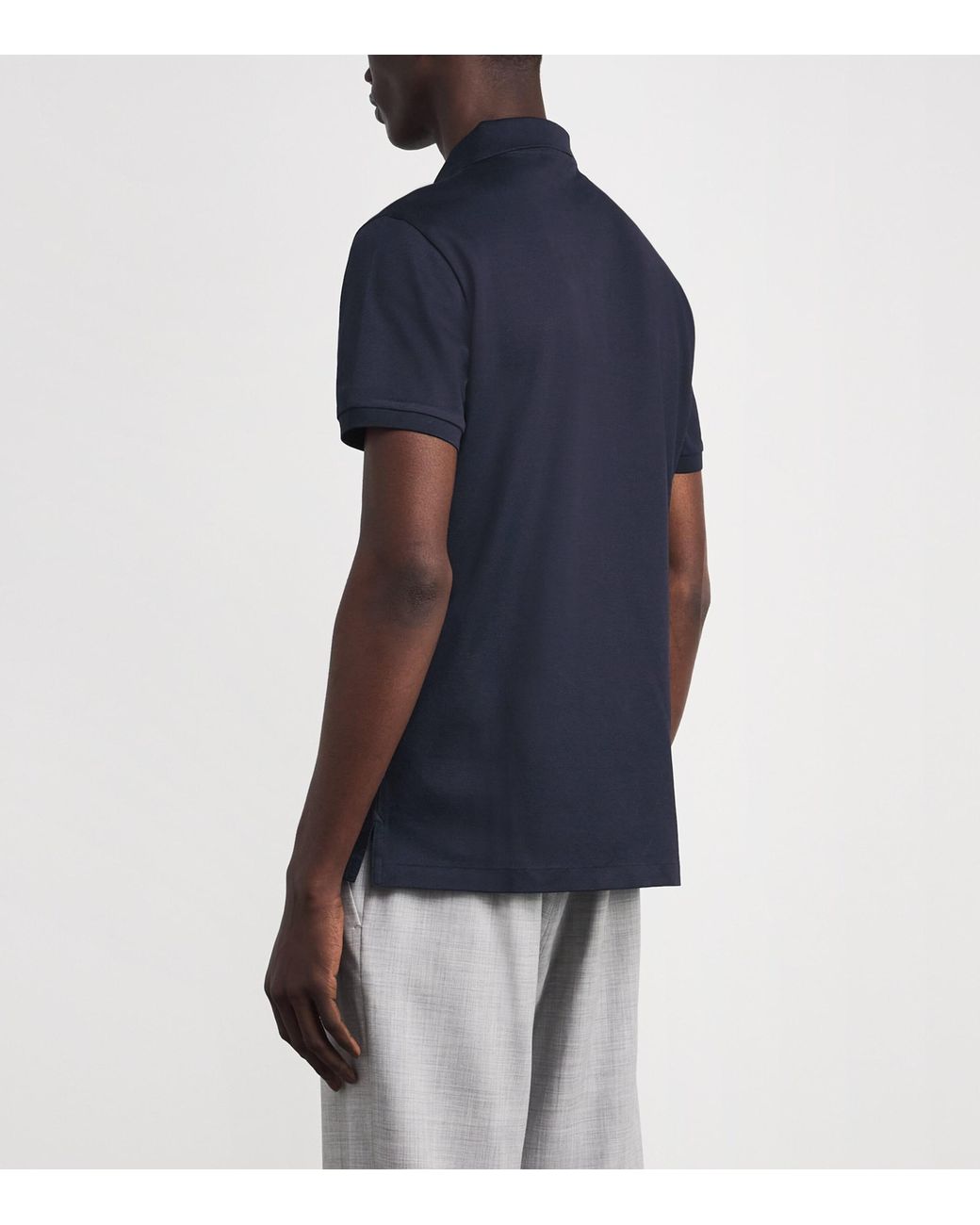 Ralph Lauren Blue Cotton Piqué Slim-Fit Polo Shirt for men