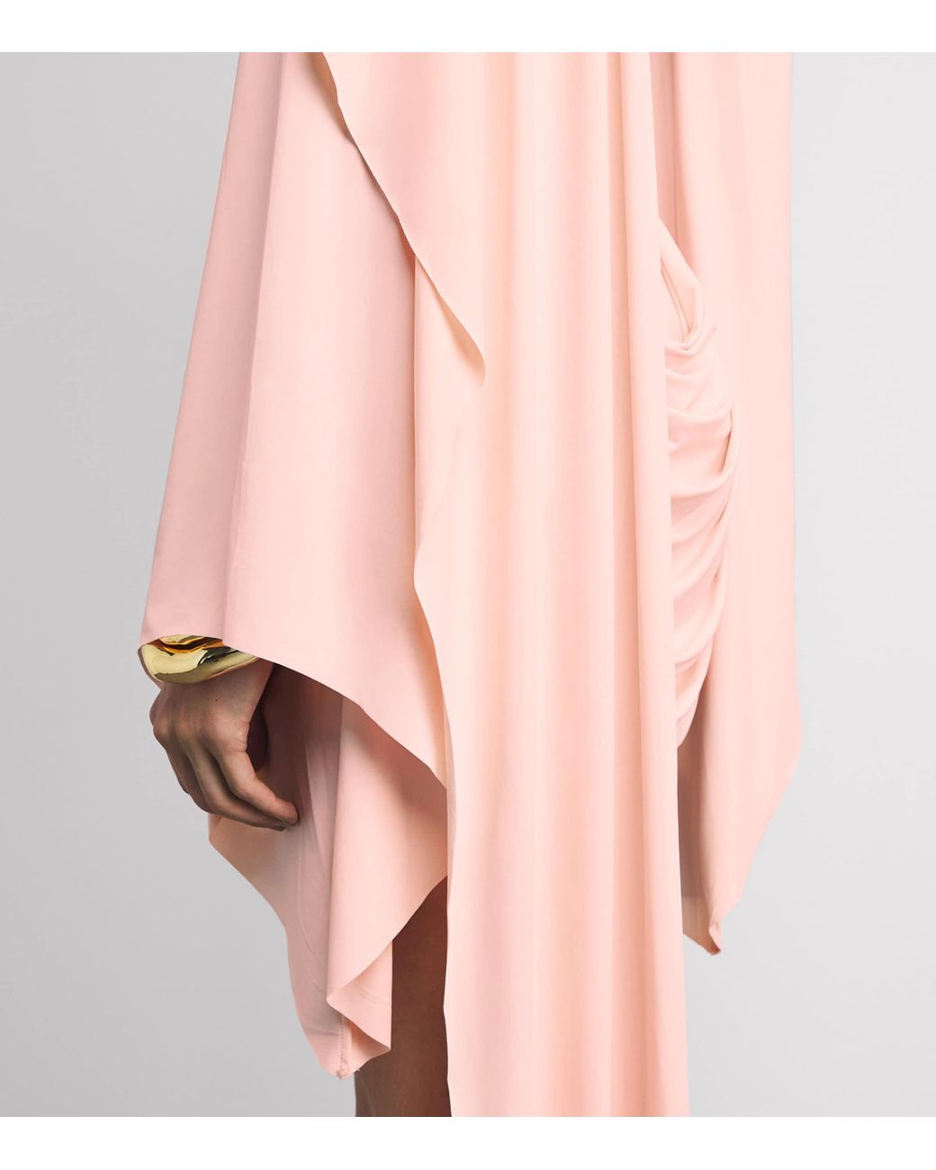 De La Vali Pink Draped Perisa Mini Dress