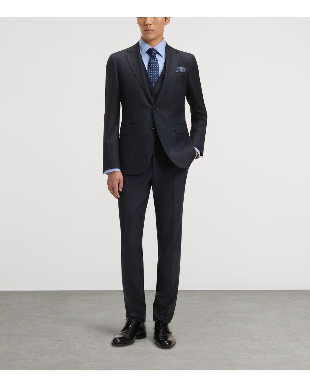 Boss Black Virgin Wool-Silk 2-Piece Suit for men