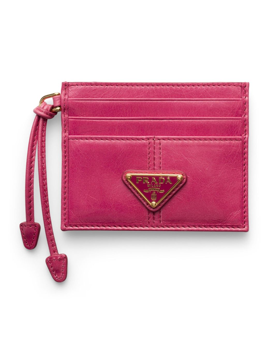 Prada Red Leather Card Holder