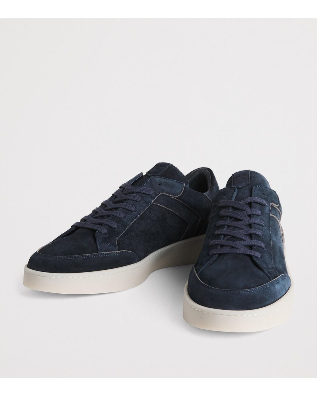 Canali Blue Suede Nuvola Sneakers for men