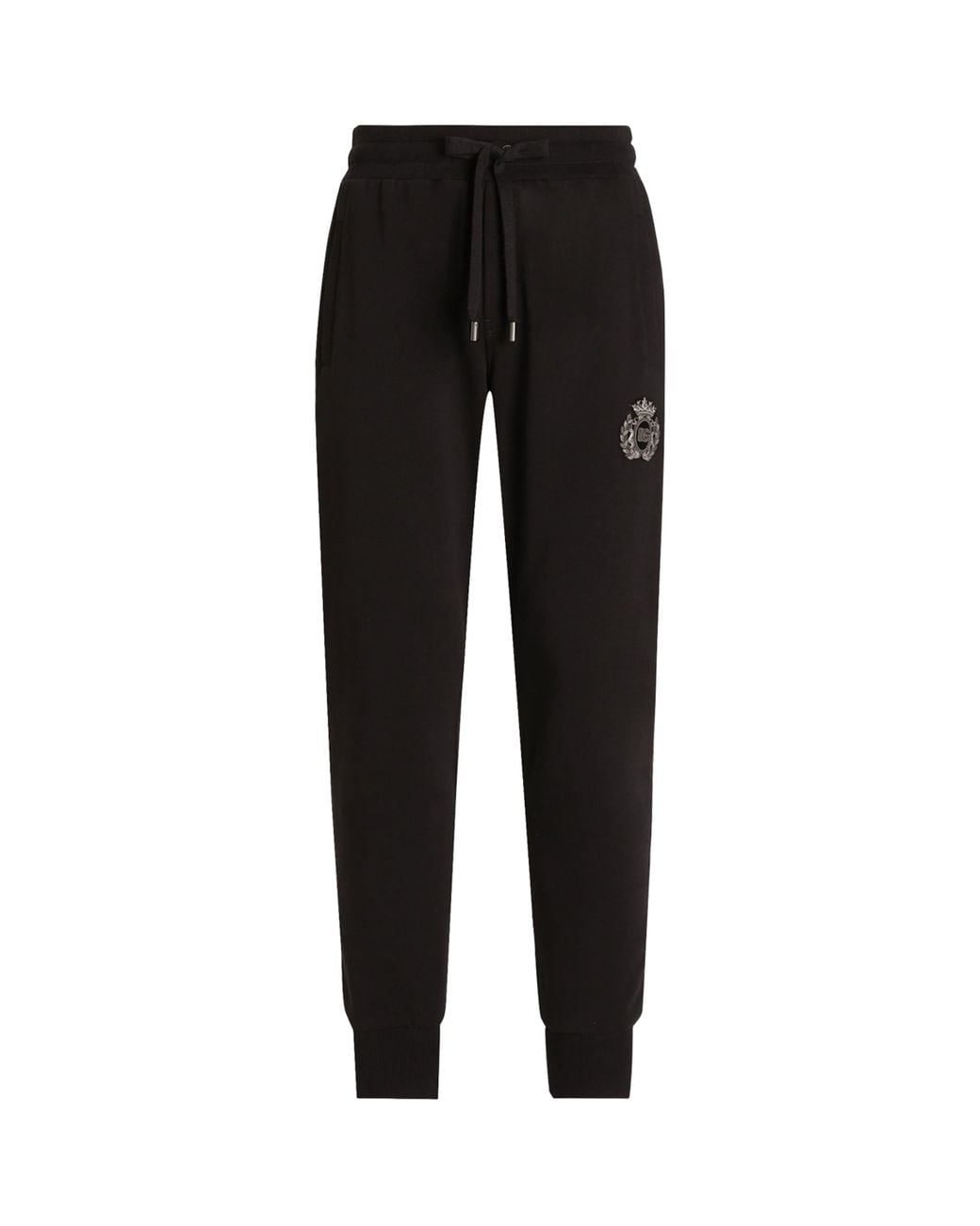 Dolce & Gabbana Black Cotton Logo Sweatpants for men