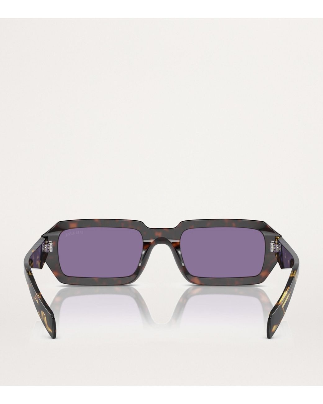 Prada Purple Acetate Rectangular Sunglasses
