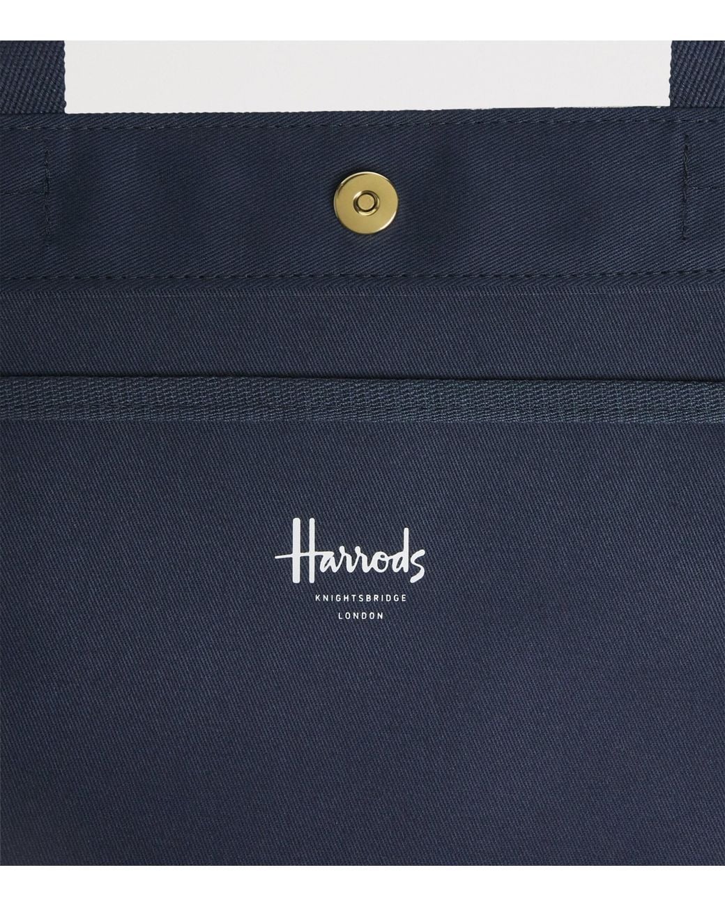 Harrods Blue Medium Knights Of Brompton Tote Bag