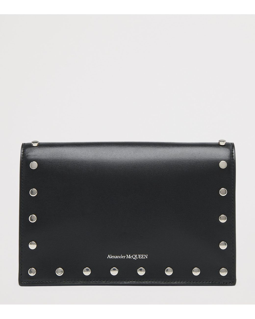 Alexander McQueen Black Small Leather Skull Cross-Body Bag