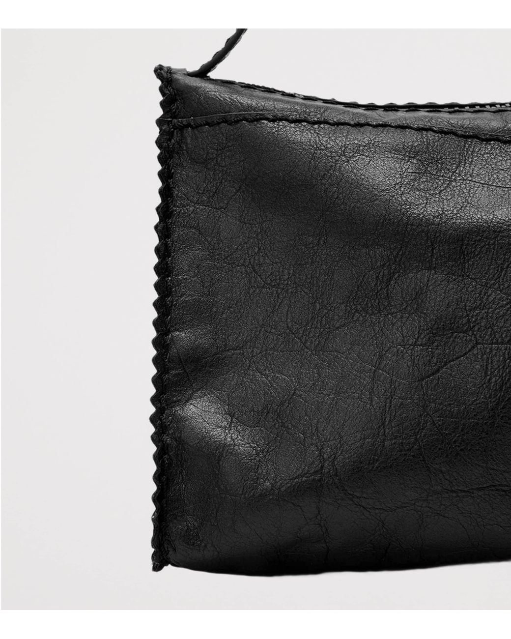AllSaints Black Leather Siloh Shoulder Bag