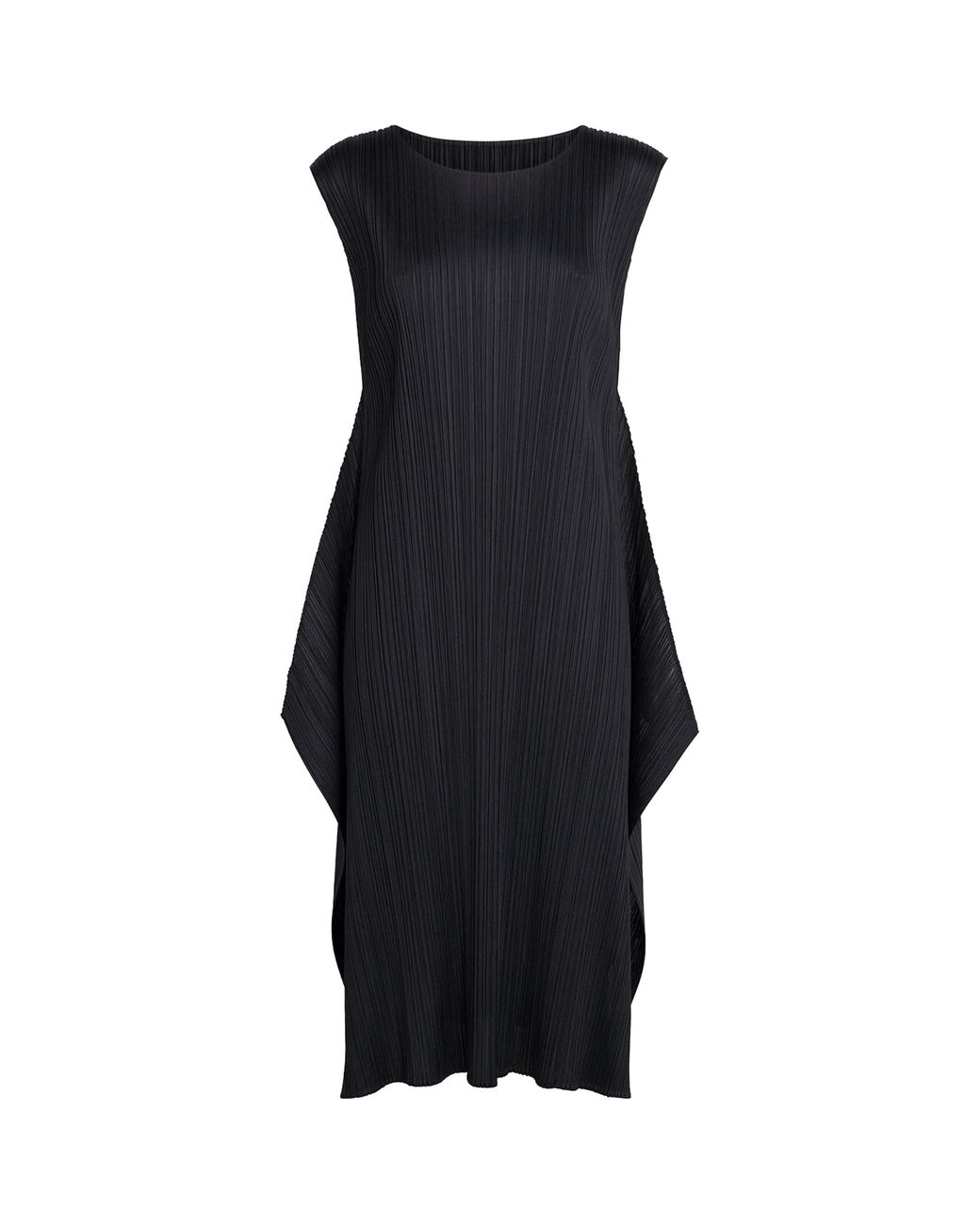 Pleats Please Issey Miyake Black Monthly Colors September Pleated Midi Dress