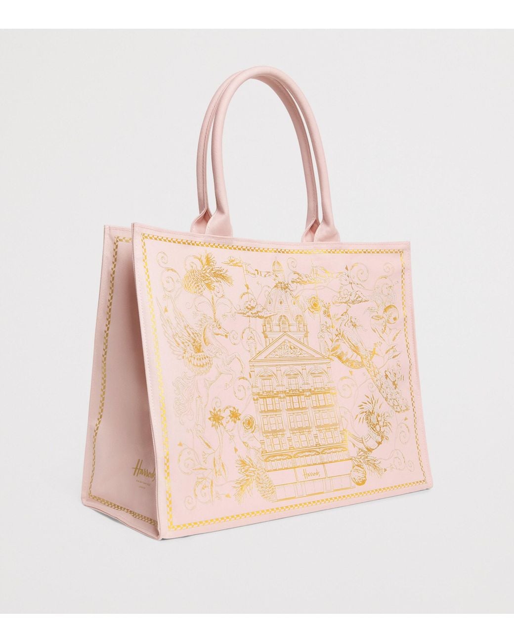 Harrods Pink Building Shopper Bag