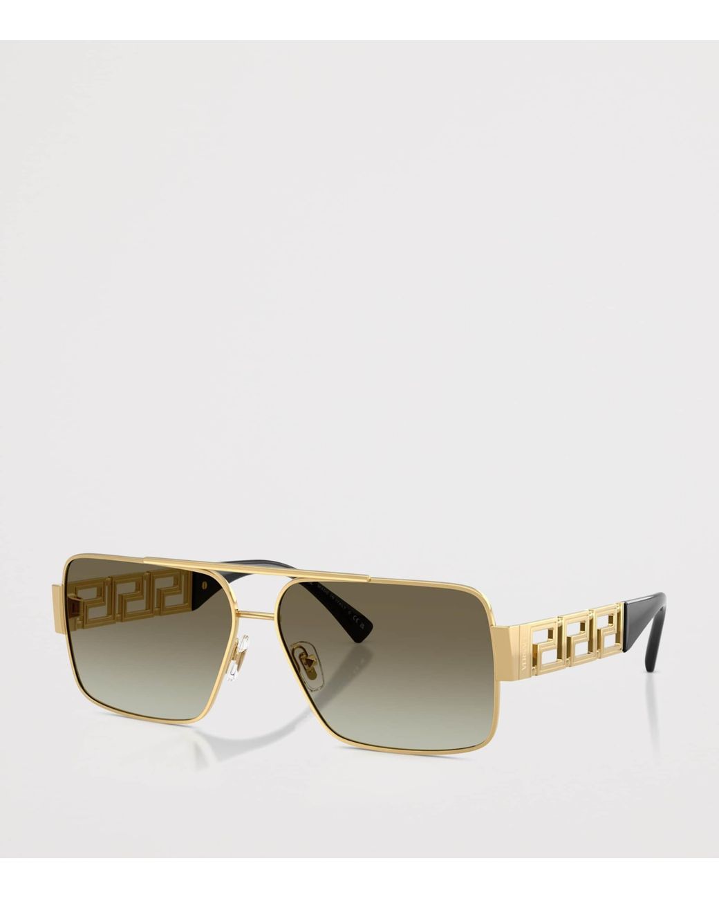 Versace Green Wire-Frame Rectangular Sunglasses for men