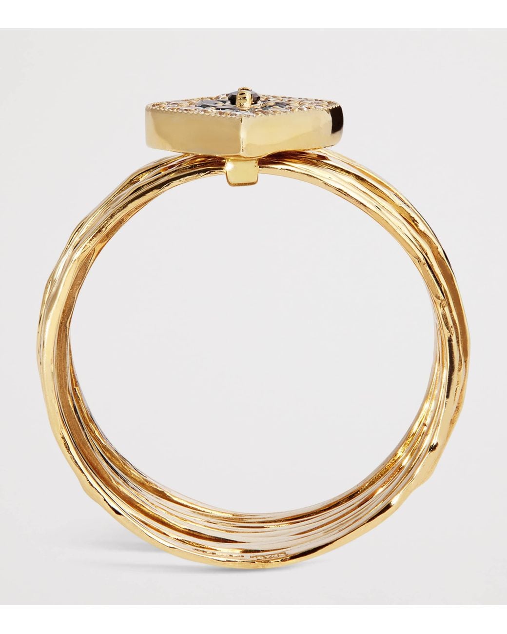 Jacquie Aiche Metallic And Diamond Eye Ring