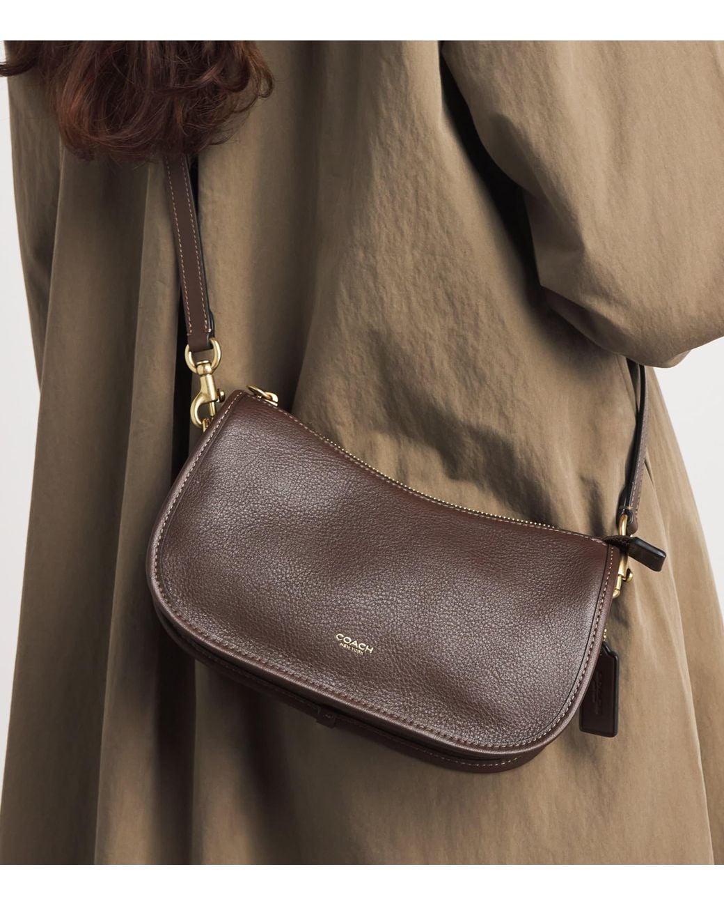 COACH Brown Leather Waverly Shoulder Bag