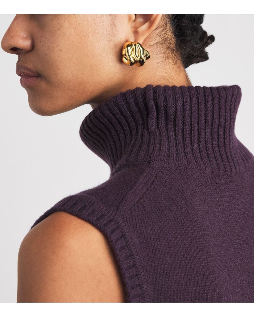 Veronica Beard Purple Cashmere Mazzy Sweater Vest