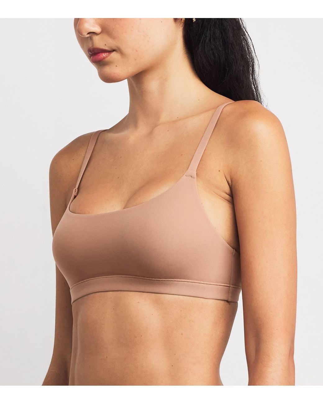Skims Brown Fits Everybody Scoop-Neck Bralette