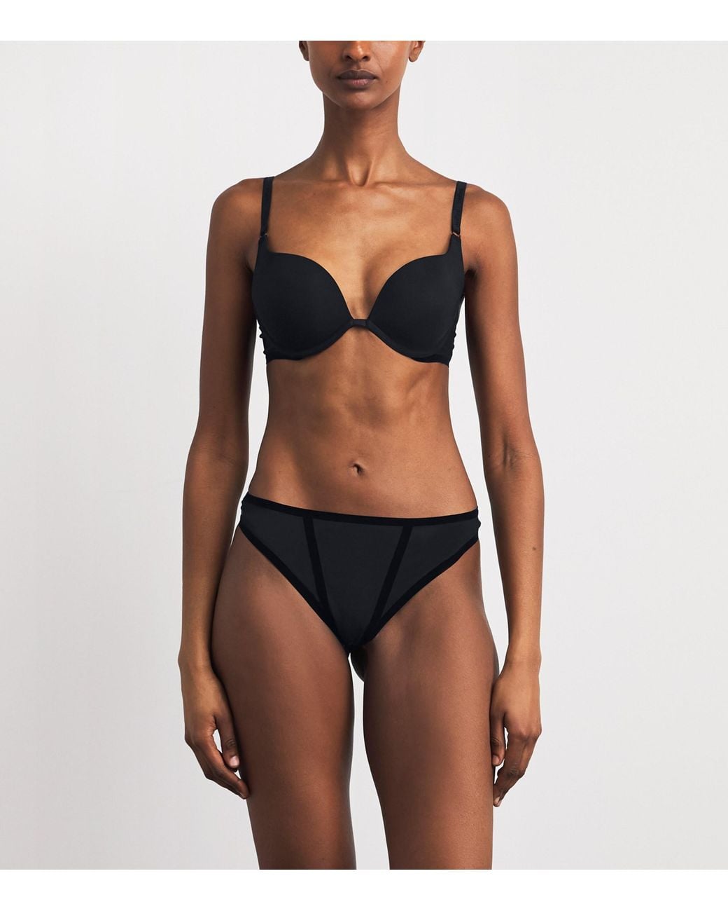 Wolford Black Bonded Tulle Push-Up Bra