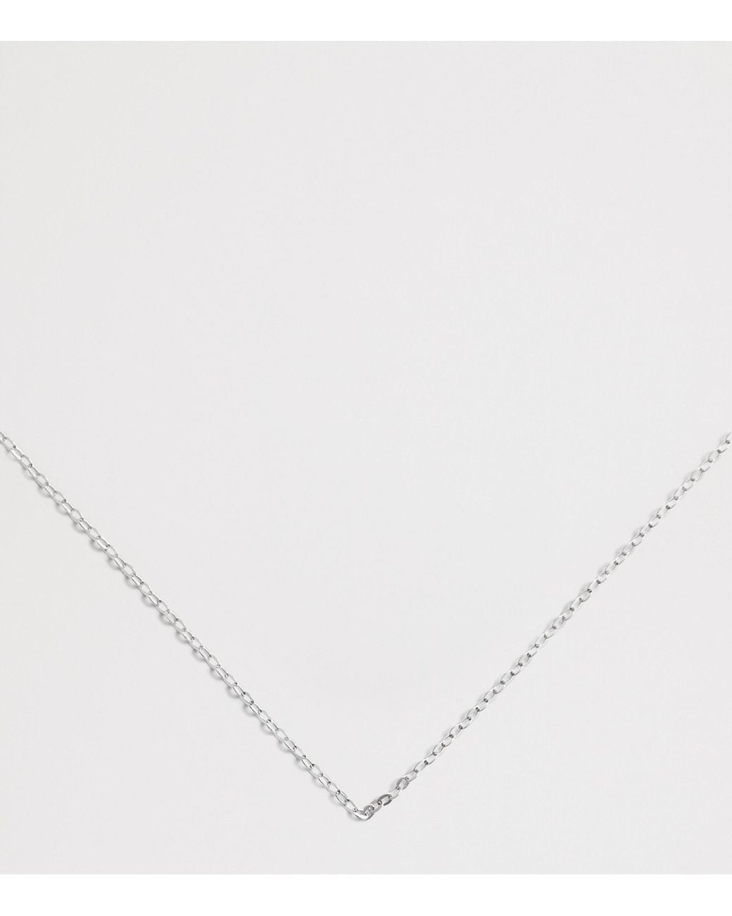 Monica Vinader White Sterling Rolo Chain Necklace