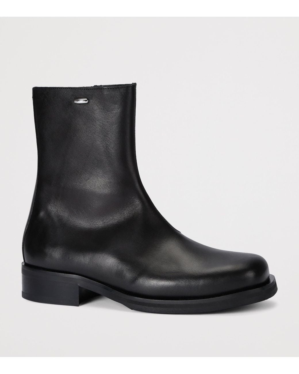 Our Legacy Black Leather Camion Ankle Boots for men