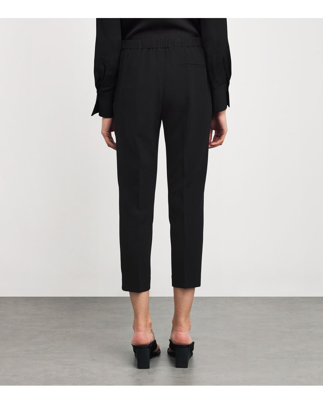 Theory Black Cropped Treeca Trousers