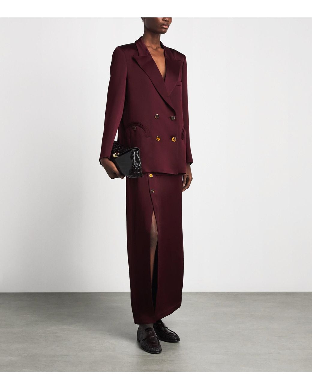 Blazé Milano Purple Satin Everynight Blazer